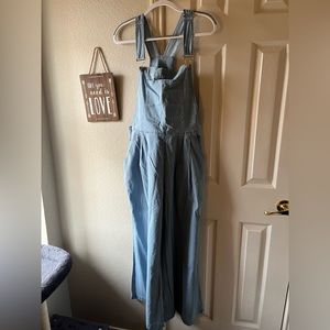 Faux denim jumpsuit